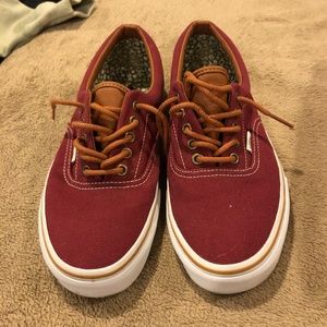 Vans Slip On - Red/Brown/White - 9